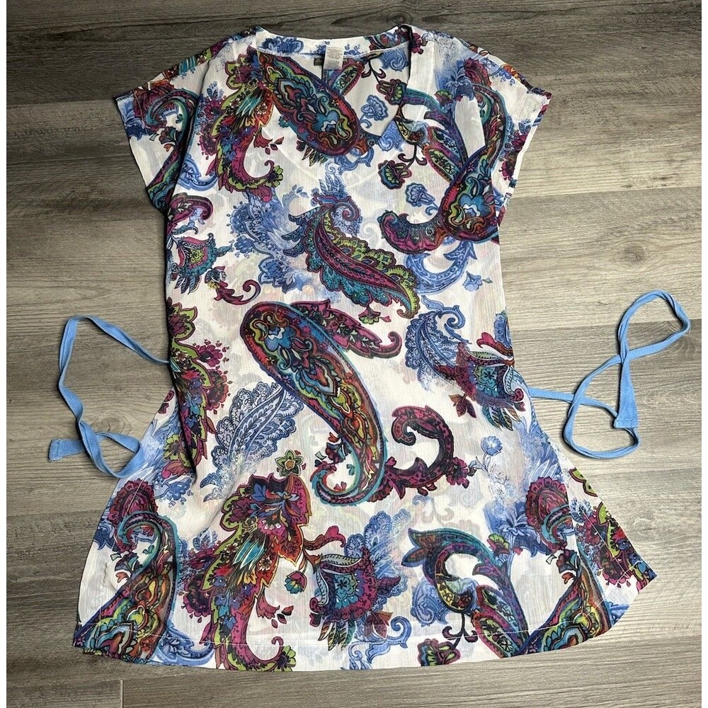 Tommy Bahama Women’s Paisley Tunic Sheer Cover Up SW2012OC - XS